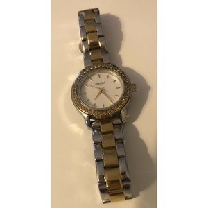 DKNY gold silver watch